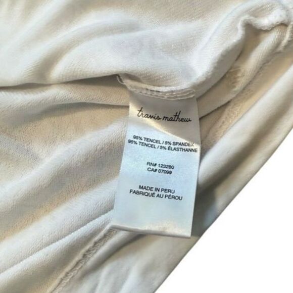 Travis Mathew Shirt Womens Size Large Cloud Terry V-neck Top Stretch Soft Comfy - Picture 5 of 8